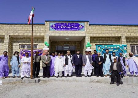 افتتاح مدرسه ۴ کلاسه روستای پشت‌ریگ میرجاوه