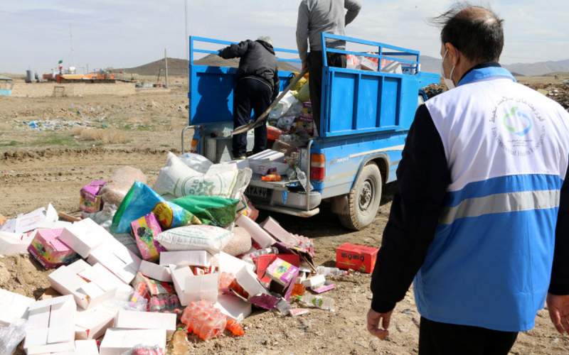 معدومسازی مواد غذایی غیربهداشتی در منطقه سیستان